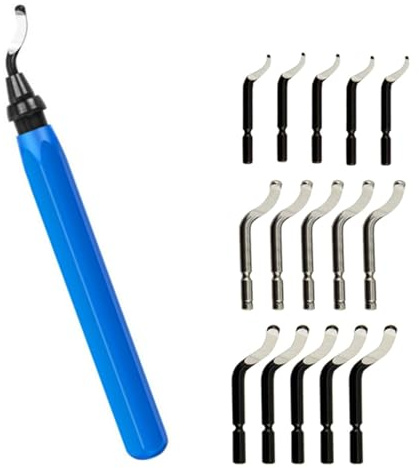 Ergonomic Blue Deburring Tool Set Feature 10 BS1010 Cutter Or 15 Cutter for Smooth Brims Finishing in Various Materials