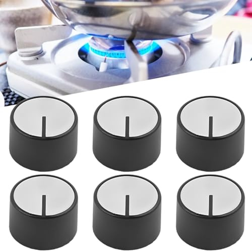 6 Pezzi Manopole Forni, 6mm Manopole Piano Cottura, Pomelli Cucina, Manopole Cucina Gas Universali, Gas Stufe Controllo Manopole, Pomelli per Fornelli a Gas, per Piano Cottura Tutte le Marche di Forno