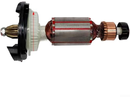 Winkelschleifer-Rotor, Montage mit Kohlebürsten Kugellager, Kupfermaterial, 154,5 mm, kompatibel für Bosch 6-100 Winkelschleifer