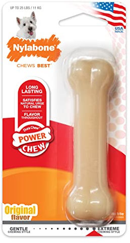 Nylabone Extreme, Kau- und Zahnspielzeug für Hunde, Hundeknochen, für aggressiv / Starke kauende, Original-Geschmack, für kleine hunde bis 11 kg