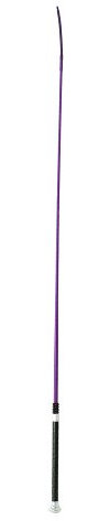 HORZE Lightweight Dressage Whip with Bling and Leather Grip Handle - Purple - 40 in