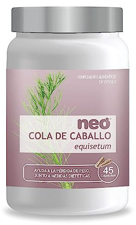NEO | Extracto de Tallos de Cola de Caballo | 45 Cápsulas | Favorece la Pérdida de Peso Junto a Dietas de Adelgazamiento | Para Pelo y Uñas Quebradizas