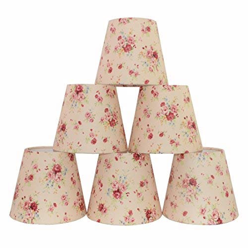 Doooitlight Set mit 6 Clip-Lampenschirmen für Lampen, Leuchten, Kronleuchter mehrfarbig