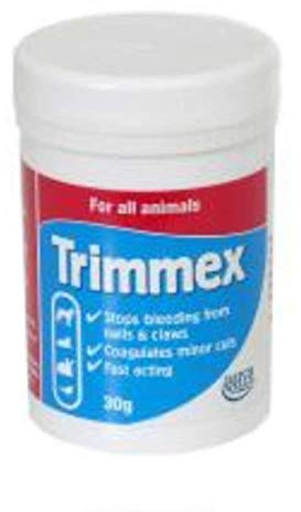 2 x Trimmex Pet Grooming Aid Coagulating Powder, 30g
