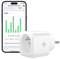 EIGHTREE Prise Connectée WiFi, Prise Alexa Programmable, Compatible avec Alexa/Google Home, Smart Life APP, Suivi de Consommation, Contrôler le ventilateur/climatiseur, 2,4 GHz Wi-Fi, 16A 3680W, 1 PC