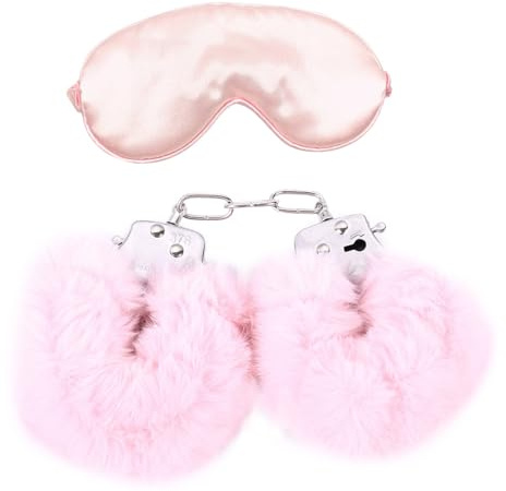 Yoga Workout Set de 2 - Masque pour les yeux en satin - Masque pour les yeux confortable et doux, bracelet en peluche réglable Set de 2 (Rose)