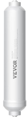 VEVOR Sistema de Ósmosis Inversa del Fregadero, Repuesto de Filtro de Agua de Ósmosis Inversa de 1100 Galones, Restauración de Minerales Esenciales para Purificador de Agua, Φ 260 x 50 mm, Blanco
