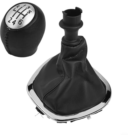 Donkivvy 6 Speed Gear Shift Lever Knob with Boot Gaiter Cover Fits for Renault Traffic III 2014-2019, For Fiat Talento 2016-2020, For Vauxhall for Vivaro B 2014-2019