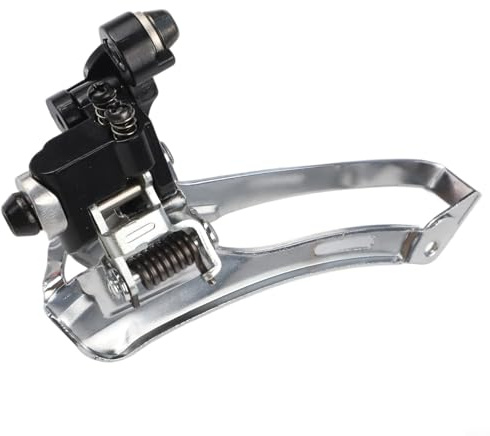 Durashmall Deragliatore anteriore 2 x 7-11 velocità, deragliatore anteriore per bicicletta, montaggio diretto, in lega di alluminio e acciaio, per mountain bike e bici da strada, 43,5 mm