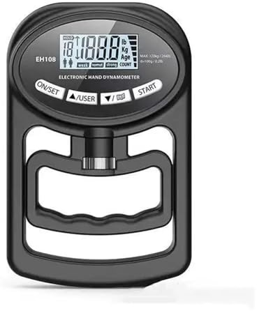 Digital elektronisk handdynamometer 90kg/200lbs Räknegripare Handgrepp Förstärkare Mätmätare Automatisk fångstkraft(YD31-Black-B)