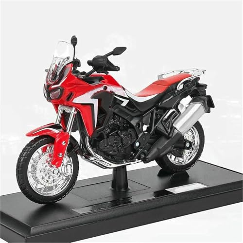 Leksaksmotorcykel Diecast Metal För Model 1/18 Collection Present till För Honda för Africa Twin DC(Black- Silver)