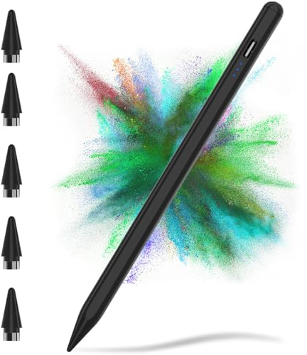 TQQ Penna per Tablet, 2.0 Stylus Pen Tablet Android Compatibile con Samsung/Lenovo/Xiaomi/Huawei/Touch Screen, Stylus Penna con Sensibilità all'inclinazione con 5 Punte