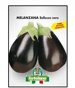 Sementi orticole di qualità l'ortolano in busta termosaldata (160 varietà) (MELANZANA BELLEZZA NERA)