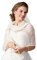 Unbekannt Strick NEU Stola gestrickter Schal Ivory Brautjacke Jacke Poncho Tuch Braut Hochzeit Brautkleid Strickjacke (Blush)
