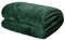 Brentfords Flannel Fleece Blanket for Bed, Super Soft Cosy Warm Throw Blanket Green Throws for Sofa Bed Lightweight Fluffy Single Throw Over Settee, 120 x 150cm