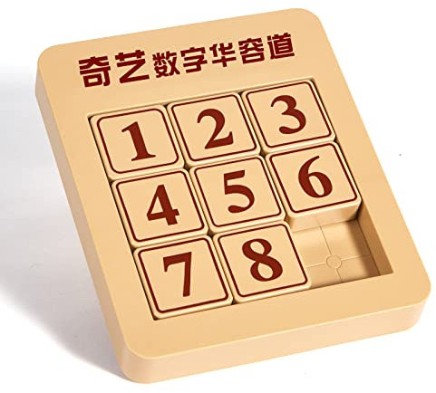 ROXENDA Klotski Puzzle, 3x3 Sliding Block Puzzle Magnetic Klotski Educational Toy Math- Intelligence Number Logic Game Brain Teaser Toy for Kids (3x3)