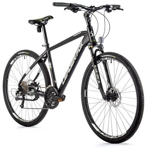 Leader Fox Toscana Cross - Bicicletta da trekking da 28 pollici, colore nero, RH 57 cm