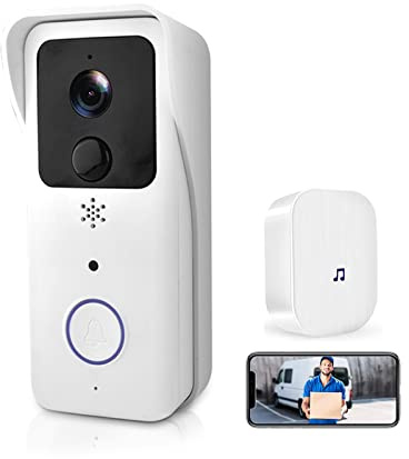 5G 2.4G Wifi Sonnette Vidéo 1080P Tuya Interphone Sans Fil Extérieur Intelligent Sonnette De Porte Sans Fil Étanche Caméra De Sonnette Sans Fil, Audio Bidirectionnel, Vision Nocturne, Étanche IP65