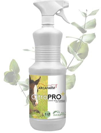 Repellente Naturale Spray alla Citronella per Cavalli 1lt CitroPro+ con Eucalipto, Lozione per Mosche Zanzare Molesti, Protezione Lunga Durata - Made in Italy