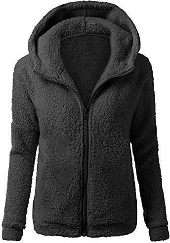2025 Chaquetas de Felpa Suave para Mujer Cálida Cremallera Abrigo con Capucha Casual Suéter Ligero y Cómodo Sweatshirt Hoodie Talla Grande Rapa Mjuer Invierno Blusas Tops Cazadora Jersey