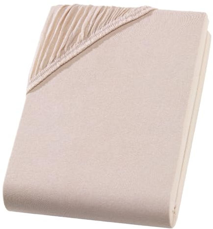 Visaggio Classic Spannbettlaken 100% Baumwolle Jersey Spannbetttuch Bettlaken Betttuch Farben Größen wählbar 90x200 cm - 100x200 cm