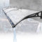 Modernes Design Vordach Haustürvordach,Pultvordach,Transparentes Pultbogenvordach,Türdach Überdachung Schwarz Wandhalterung Aluminium,Türvordach 60–120 cm Breite (80x100cm/32 x39)