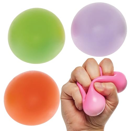 Baker Ross FN483 Balles sensorielles souples - Lot de 4, jouets anti-stress pour enfants, cadeaux pour pochettes surprises