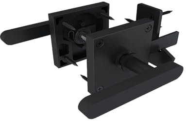 Loquets de portail automatiques double face robustes pour porte battante - Verrou de clôture pour une utilisation en intérieur et en extérieur