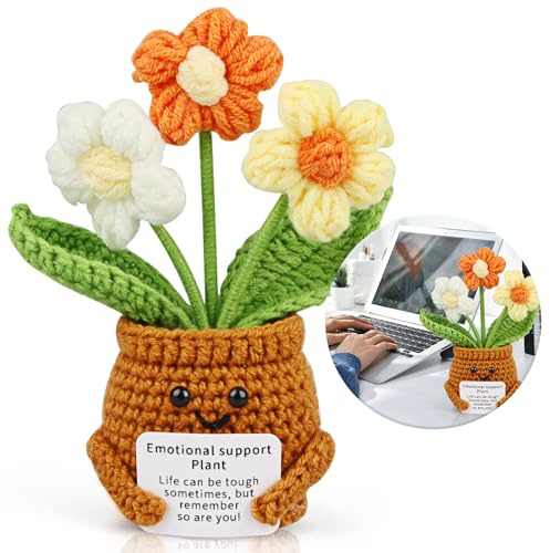 Yegookay Mange-soucis Porte-bonheur Opération Plante de la Chance Cadeau de Départ Thérapie La Chance Nous a Rendus Collègues Distraction Cadeaux de Deuil Cadeau de Bienvenue Collègue Gadgets de