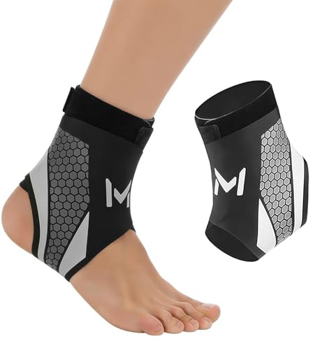 Vordpe 2 Pezzi Fasciatura per Caviglia, Ultraleggera Fasciatura per Anca, Fasciatura per Piede, Fasciatura Regolabile per Caviglia, Supporto Elastico per Caviglia Destra e Sinistra, per Corsa, Calcio