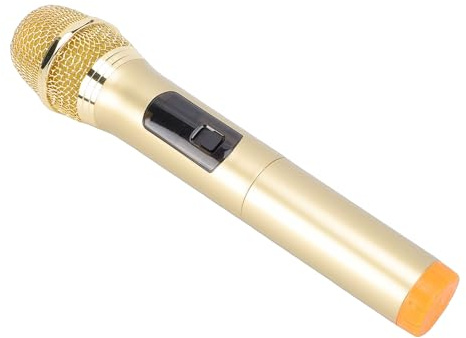 SIXRUN Trådlös Dynamisk Handhållen Mikrofon, ABS 2,4G Sångmikrofon med USB-mottagare, Automatisk Ihopparning, 65,6 Fot Räckvidd, 50Hz Till 20KHz, för Karaokescen Utomhusevenemang och Sång