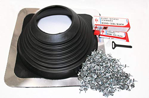 Rohrmanschette 152-279mm eckig, Nr. 7 für Rohrdurchführungen aus EPDM mit Montageset - Dichtungsmasse und V2A Schrauben