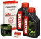 Motul 10W-40 Öl + HiFlo Ölfilter für Suzuki Burgman 125 /G (UH 125), 02-15, BP CC C8 - Ölwechselset inkl. Motoröl, Filter, Dichtring