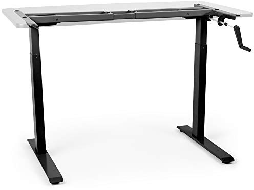 Duronic Sit Stand Up Desk Top Frame Converter TM00 BK, Manual Standing Sitting Height Adjustable Riser Desks, Ergonomic Standup Workstation for Office Home Table PC Laptops Monitor Computer - Black