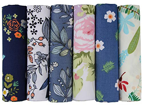 aufodara Tessuti Tessuto Cotone Stoffa Patchwork 6 Pezzi 50x50 cm Cucito Creativo DIY Fatto a Mano (U-B905)