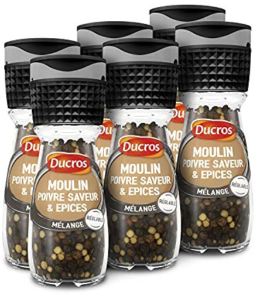 DUCROS - Moulin Poivre Saveur et Epices Assaisonnement 30 g - Lot de 6