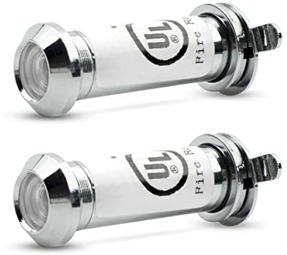 Bwintech 2 Pcs UL Listed Fireproof Door Viewer, Laiton massif 180 degrés, 12 mm de diamètre 35-60 mm de longueur, Finition en chrome poli, avec couvercle de visionneuse
