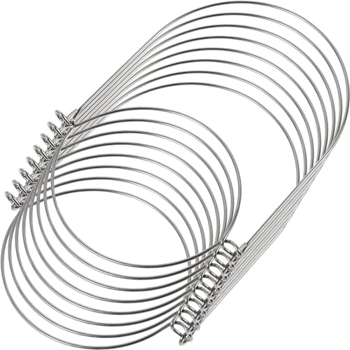 DOITOOL Mason Jar Wire Handles 8 Pack Stainless Steel Wire Hangers Compatible with 70Mm Wide Mouth Mason Jars for Home Party and Wedding Decoration