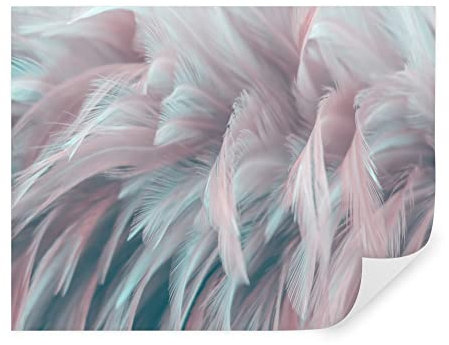 Tapeko Papier Peint 3D Panoramique Plumes Rose 260x180 cm style 3D Plumes Rose Avec du Blanc Papier Peint intissé pour Chambre Salon Personnalisé Décoration Murale u45689
