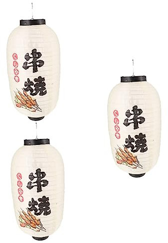 DOITOOL 3 Pezzi Lanterne Giapponesi Lanterne Esterno A Sospensione Per Interni Esterni Lampade A Sospensione Di Carta Cinesi Sushi Bar Appendere