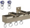 Vorhangschiene, Gardinenschiene Aus Aluminium Vorhangschienen, Robust Decken Vorhang-Schiene Deckenbefestigung 1-läufig Für Schiebevorhänge, Für Vorhangschiene Fenster Raumteiler Wohnmobil(Color:Champ