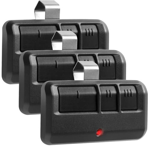 Lot de 3 télécommandes de rechange pour ouvre-porte de garage Liftmaster Chamberlain Sears Craftsman 893MAX, noir
