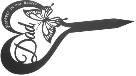 IWOWHERO Paletto Commemorativo A Forma Di Cuore in Metallo Decorazione Per Cimitero Robusto Paletto Da Giardino