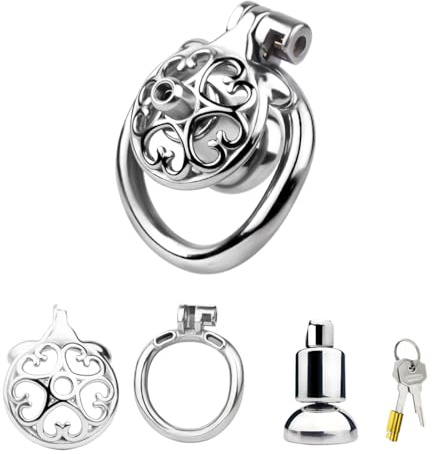 Chastity Cage Pene Uomo Gabbia Pene Cintura Castità Maschile Metallo Cock Cage Erotitici Sexy Per Coppie (50MM)