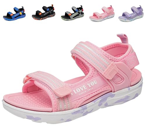 Fadezar Boys Girls Sandals for Kids Sports Outdoor Sandals with Adjustable Strap Open Toe Summer Footwear