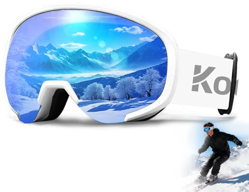 HPLSZCN Occhiali da sci, occhiali da sci da uomo e donna, occhiali da snowboard per chi porta occhiali da vista adulti e adolescenti, occhiali da neve OTG UV anti appannamento (sferici, montatura