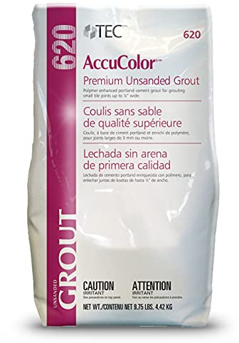 TEC AccuColor - Premium Unsanded Tile Grout - High Traffic, Enhanced Color-Consistent, Wear-Resistant, Shrink-Resistant, Cement Grout Joint Filler - 9.75 LB - 961 Sandstone Beige Color