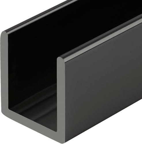 CRL Gun Metal 1/2 Fixed Panel Shower Door Deep-U Channel - 95 in Long