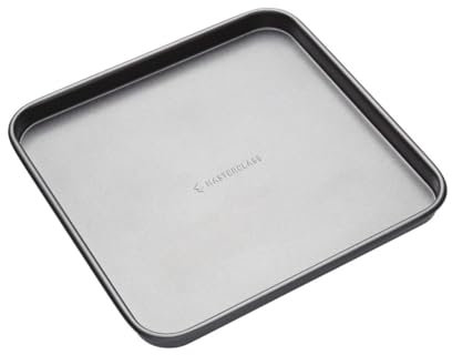 MasterClass Quadratisches Backblech mit PTFE-, PFOA- und BPA-freier Antihaftbeschichtung, robuster 1 mm dicker Kohlenstoffstahl