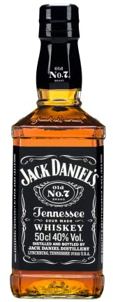 Jack Daniel's Old No. 7 Tennessee Whiskey - Karamell, Vanille und Noten von Eichenholz - 0.5L/ 40% Vol.
